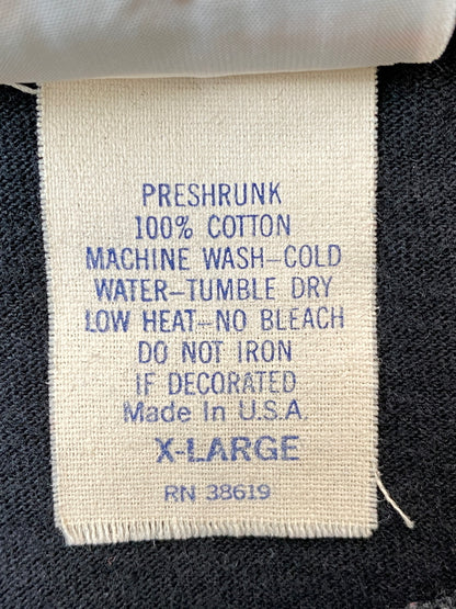 【中古品】【メンズ】 REEBOK リーボック 80'S LOGO TEE 80年代 半袖 ロゴ Tシャツ メンズ トップス ヴィンテージ 146-260717-em-35-min サイズ：XL カラー：ブラック 万代Net店
