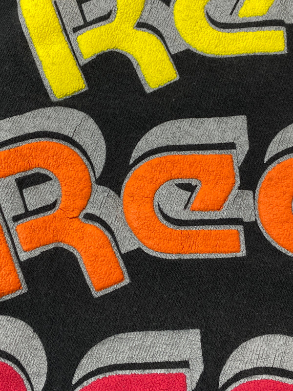 【中古品】【メンズ】 REEBOK リーボック 80'S LOGO TEE 80年代 半袖 ロゴ Tシャツ メンズ トップス ヴィンテージ 146-260717-em-35-min サイズ：XL カラー：ブラック 万代Net店