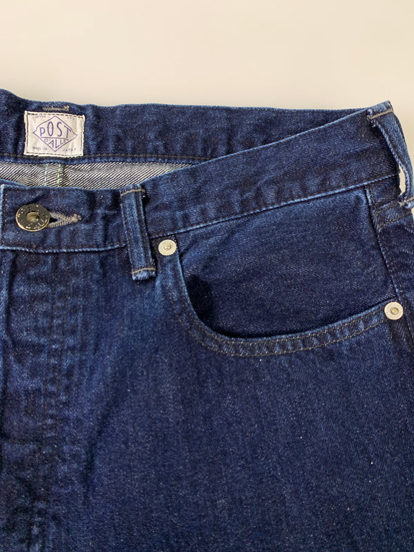 【中古品】【メンズ】 POST OVERALLS ポストオーバーオールズ NO.1 FIVE POCKET DENIM 1382-120W ナンバーワン ファイブポケット デニム パンツ メンズ ボトムス ジーンズ 156-260717-em-17-min サイズ：M カラー：インディゴブルー 万代Net店