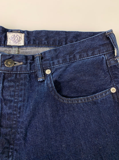 【中古品】【メンズ】 POST OVERALLS ポストオーバーオールズ NO.1 FIVE POCKET DENIM 1382-120W ナンバーワン ファイブポケット デニム パンツ メンズ ボトムス ジーンズ 156-260717-em-17-min サイズ：M カラー：インディゴブルー 万代Net店