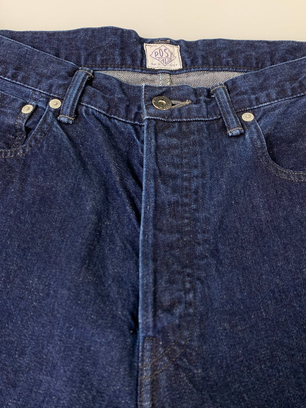 【中古品】【メンズ】 POST OVERALLS ポストオーバーオールズ NO.1 FIVE POCKET DENIM 1382-120W ナンバーワン ファイブポケット デニム パンツ メンズ ボトムス ジーンズ 156-260717-em-17-min サイズ：M カラー：インディゴブルー 万代Net店