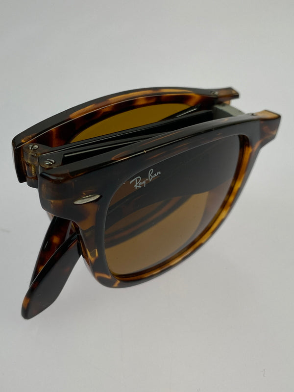 【中古品】【メンズ】 RAY-BAN レイバン FOLDING WAYFARER サングラス アイウェア 折りたたみ 203-260719-AS-39-min サイズ：50□22 カラー：ブラウン 万代Net店