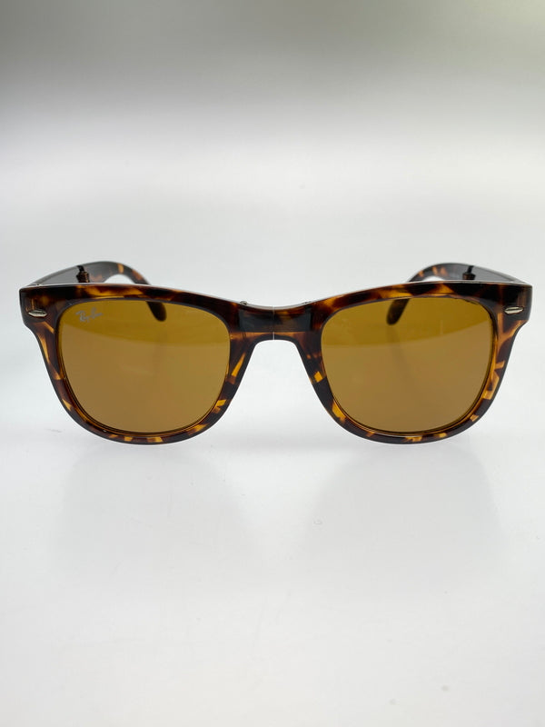 【中古品】【メンズ】 RAY-BAN レイバン FOLDING WAYFARER サングラス アイウェア 折りたたみ 203-260719-AS-39-min サイズ：50□22 カラー：ブラウン 万代Net店