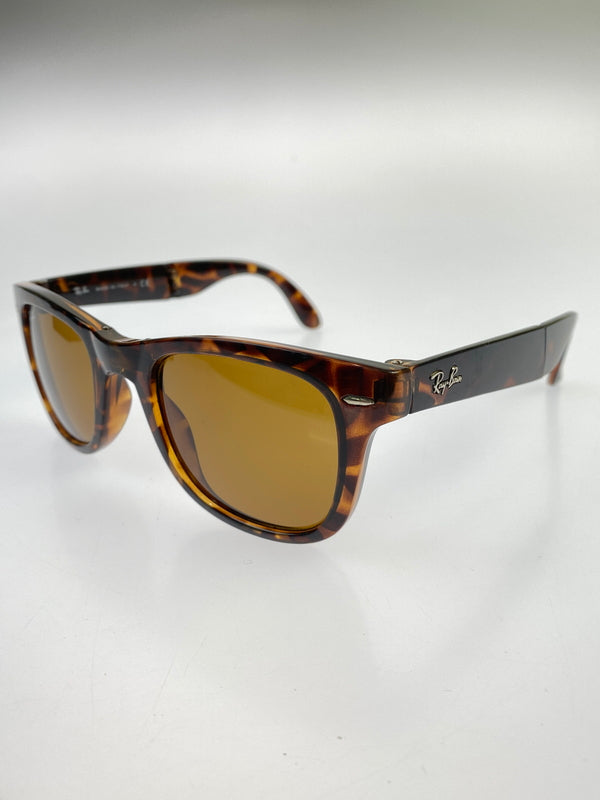 【中古品】【メンズ】 RAY-BAN レイバン FOLDING WAYFARER サングラス アイウェア 折りたたみ 203-260719-AS-39-min サイズ：50□22 カラー：ブラウン 万代Net店