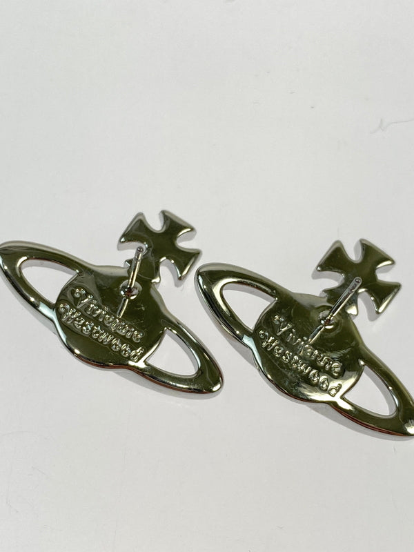 【中古品】【レディース】 VIVIENNE WESTWOOD ヴィヴィアンウエストウッド MAYFAIR BAS RELIEF EARRING ピアス アクセサリー 192-260719-AS-32-min カラー：シルバー 万代Net店