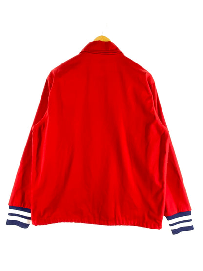 【中古品】【メンズ】 CHESWICK チェスウィック COLLEGE LOGO JACKET カレッジ ロゴ ジャケット アウター 145-260727-jt-01-min サイズ：L カラー：レッド 万代Net店