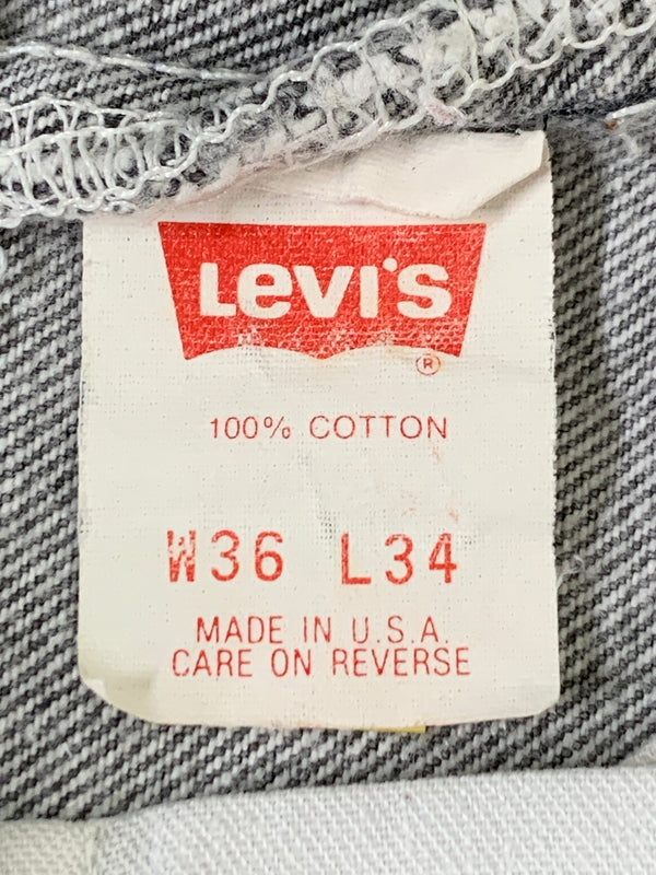 【中古品】【メンズ】 LEVI'S リーバイス 先染めBLACK DENIM PANT 501-0658 ブラック デニム パンツ メンズ ボトムス ジーンズ ジーパン 157-260717-em-20-min サイズ：W36L34 カラー：グレー 万代Net店