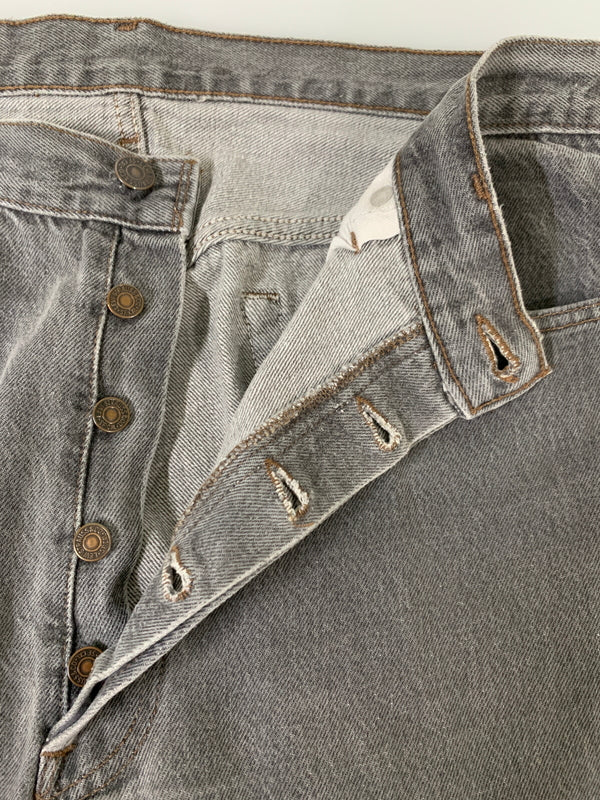 【中古品】【メンズ】 LEVI'S リーバイス 先染めBLACK DENIM PANT 501-0658 ブラック デニム パンツ メンズ ボトムス ジーンズ ジーパン 157-260717-em-20-min サイズ：W36L34 カラー：グレー 万代Net店