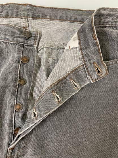 【中古品】【メンズ】 LEVI'S リーバイス 先染めBLACK DENIM PANT 501-0658 ブラック デニム パンツ メンズ ボトムス ジーンズ ジーパン 157-260717-em-20-min サイズ：W36L34 カラー：グレー 万代Net店