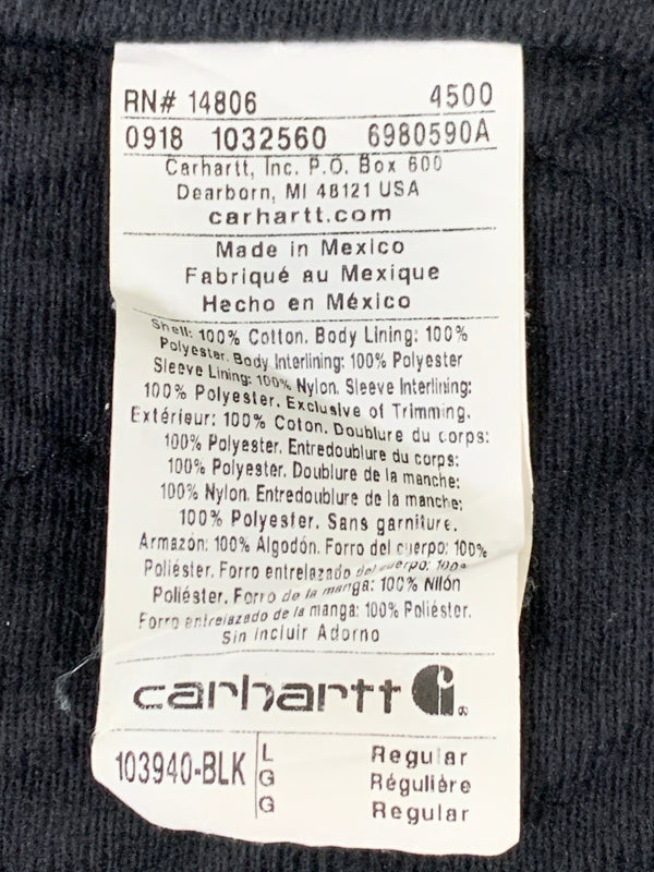 【中古品】【メンズ】 CARHARTT カーハート DUCK ACTIVE JACKET 103940-BLK ダック アクティブジャケット キャンバス生地 メンズ アウター 146-260717-em-07-min サイズ：Ｌ カラー：ブラック 万代Net店