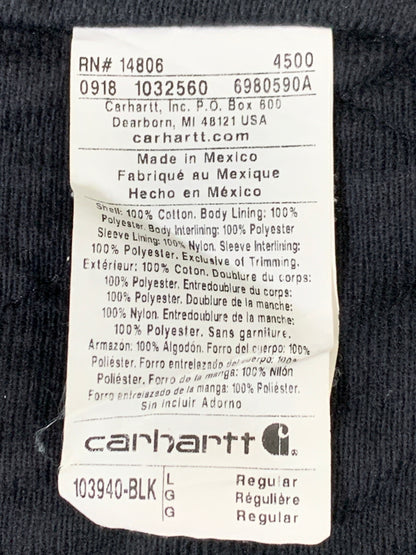 【中古品】【メンズ】 CARHARTT カーハート DUCK ACTIVE JACKET 103940-BLK ダック アクティブジャケット キャンバス生地 メンズ アウター 146-260717-em-07-min サイズ：Ｌ カラー：ブラック 万代Net店