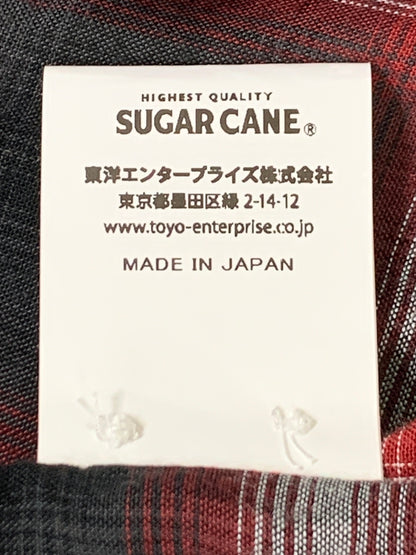 【中古品】【メンズ】 SUGAR CANE シュガーケーン RAYON OMBRE CHECK OPEN SHIRT SC29120 レーヨン オンブレーチェック オープンシャツ メンズ 長袖 シャツ 145-260717-em-09-min サイズ：Ｌ カラー：ブラック/レッド/グレー 万代Net店