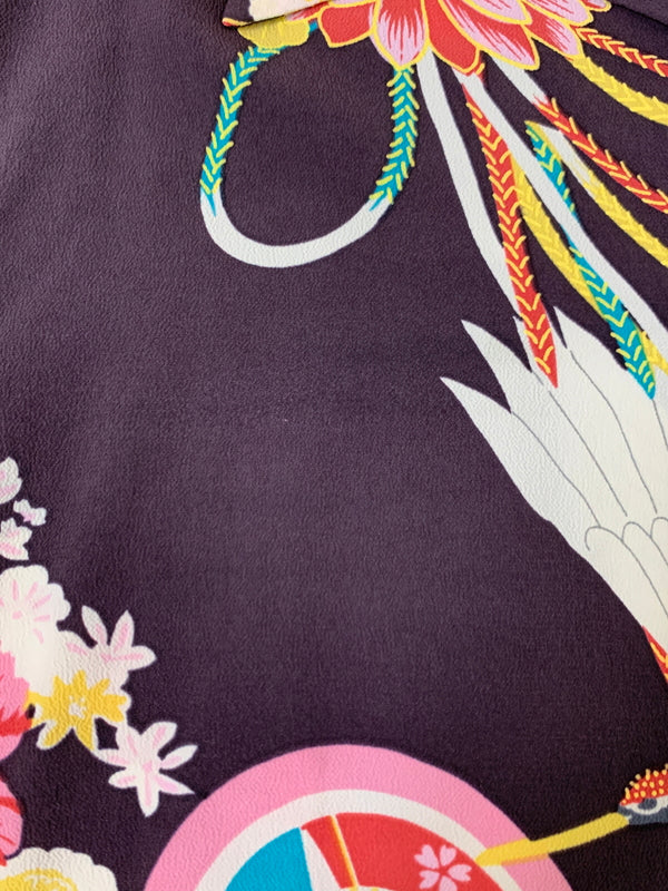 【中古品】【メンズ】 SUN SURF RAYON S/S SPECIAL EDITION JAPANESE BAZAAR THE CRY OF CRANE SS38679 レーヨン 半袖 鶴 アロハシャツ 145-260717-em-10-min サイズ：M カラー：マルチカラー 万代Net店