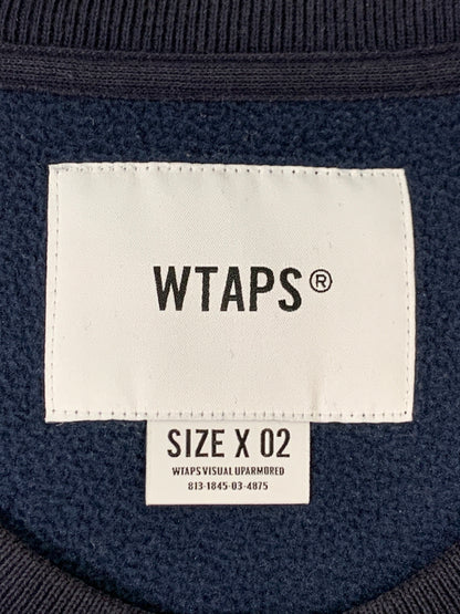 【中古品】【メンズ】 WTAPS ダブルタップス CRUCIBLE CREW NECK FLEECE 202ATDT-CSM33 クルーシブル クルーネック フリース 長袖 スウェット メンズ トップス 142-260717-em-01-min サイズ：2 カラー：ネイビー 万代Net店