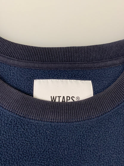 【中古品】【メンズ】 WTAPS ダブルタップス CRUCIBLE CREW NECK FLEECE 202ATDT-CSM33 クルーシブル クルーネック フリース 長袖 スウェット メンズ トップス 142-260717-em-01-min サイズ：2 カラー：ネイビー 万代Net店