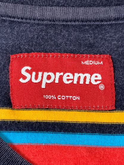 【中古品】【メンズ】 SUPREME シュプリーム MULTI STRIPE SS TOP 半袖Tシャツ ショートスリーブ 149-260718-AS-32-min サイズ：M 万代Net店