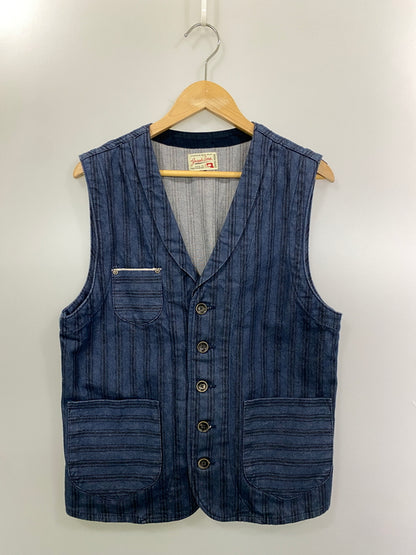 【中古品】【メンズ】 GRAPHZERO グラフゼロ DENIM VEST デニムベスト トップス 145-260715-yn-32-min サイズ：L カラー：インディゴ 万代Net店