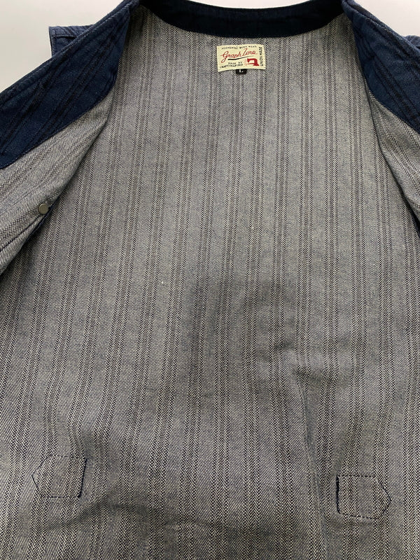 【中古品】【メンズ】 GRAPHZERO グラフゼロ DENIM VEST デニムベスト トップス 145-260715-yn-32-min サイズ：L カラー：インディゴ 万代Net店