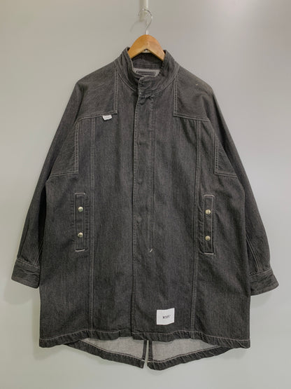 【中古品】【メンズ】 WTAPS ダブルタップス THOMPSON COTTON DENIM JACKET 211WVDT-JKM02 トンプソン コットンデニムジャケット メンズ アウター 142-260717-em-03-min サイズ：1 カラー：インディゴブラック 万代Net店