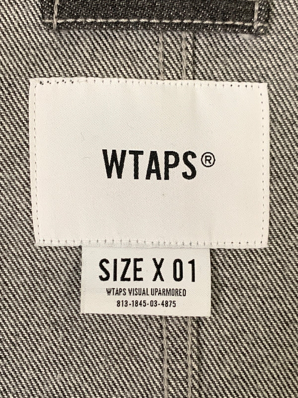 【中古品】【メンズ】 WTAPS ダブルタップス THOMPSON COTTON DENIM JACKET 211WVDT-JKM02 トンプソン コットンデニムジャケット メンズ アウター 142-260717-em-03-min サイズ：1 カラー：インディゴブラック 万代Net店