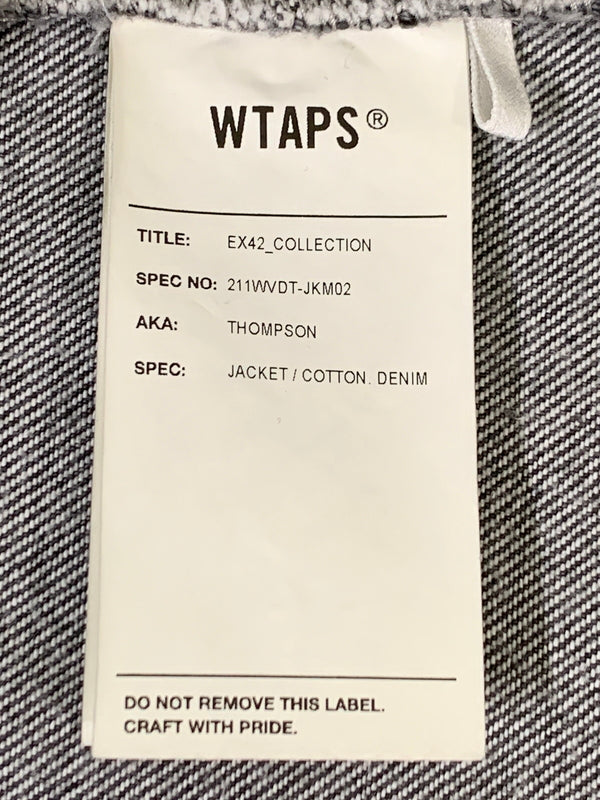 【中古品】【メンズ】 WTAPS ダブルタップス THOMPSON COTTON DENIM JACKET 211WVDT-JKM02 トンプソン コットンデニムジャケット メンズ アウター 142-260717-em-03-min サイズ：1 カラー：インディゴブラック 万代Net店