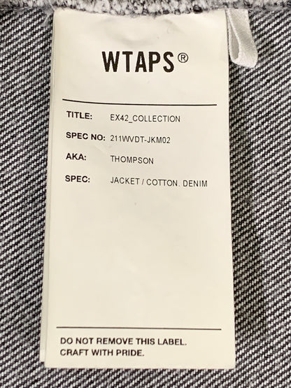 【中古品】【メンズ】 WTAPS ダブルタップス THOMPSON COTTON DENIM JACKET 211WVDT-JKM02 トンプソン コットンデニムジャケット メンズ アウター 142-260717-em-03-min サイズ：1 カラー：インディゴブラック 万代Net店