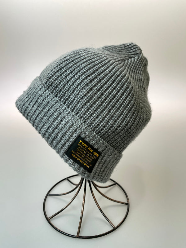【中古品】【メンズ】 NEIGHBORHOOD ネイバーフッド 181FUNH-HT01 MIL-JEEP AW-CAP ニットキャップ 帽子 185-260729-AS-35-min カラー：グレー 万代Net店