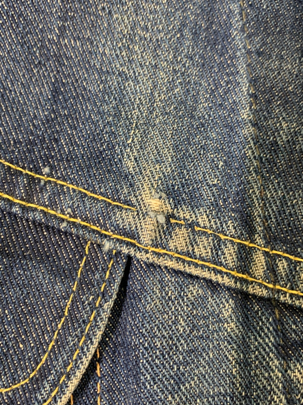 【中古品】【メンズ】 LEE リー 101-J DENIM JACKET 70'S デニム ジャケット メンズ Gジャン アウター 70年代 ヴィンテージ 146-260717-em-04-min サイズ：46 カラー：インディゴブルー 万代Net店