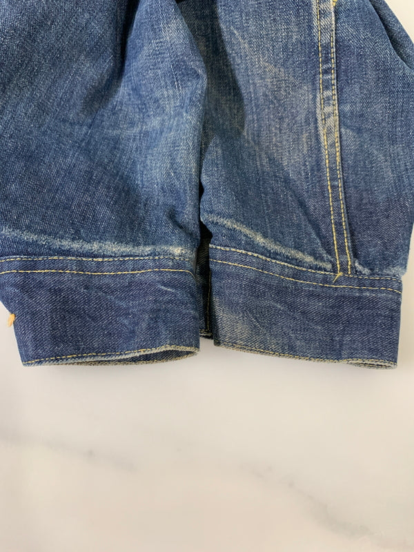 【中古品】【メンズ】 LEE リー 101-J DENIM JACKET 70'S デニム ジャケット メンズ Gジャン アウター 70年代 ヴィンテージ 146-260717-em-04-min サイズ：46 カラー：インディゴブルー 万代Net店