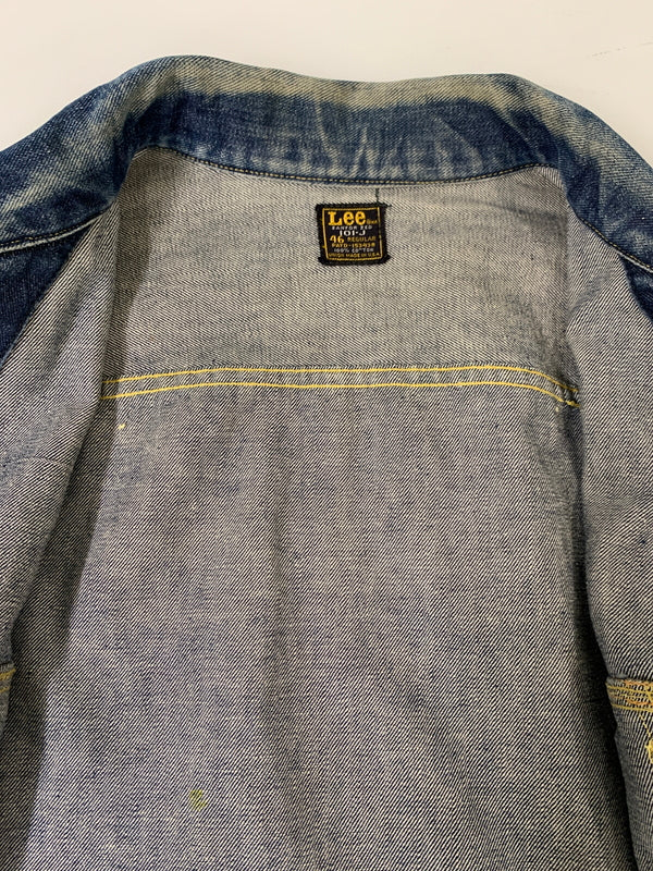 【中古品】【メンズ】 LEE リー 101-J DENIM JACKET 70'S デニム ジャケット メンズ Gジャン アウター 70年代 ヴィンテージ 146-260717-em-04-min サイズ：46 カラー：インディゴブルー 万代Net店