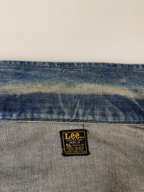 【中古品】【メンズ】 LEE リー 101-J DENIM JACKET 70'S デニム ジャケット メンズ Gジャン アウター 70年代 ヴィンテージ 146-260717-em-04-min サイズ：46 カラー：インディゴブルー 万代Net店