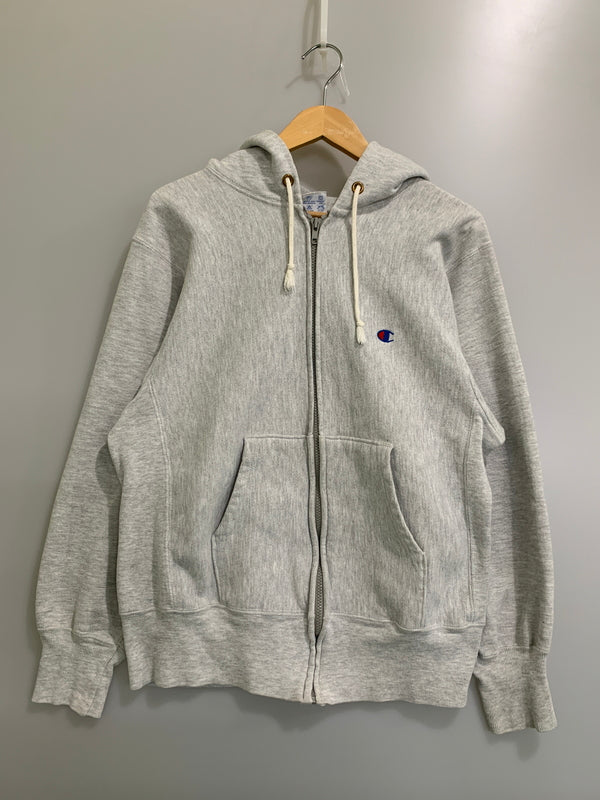 【中古品】【メンズ】 CHAMPION チャンピオン REVERSE WEAVE ZIP HOODIE 90'S リバースウィーブ ジップ フーディー メンズ 90年代 ヴィンテージ 146-260717-em-05-min サイズ：M カラー：ライトグレー 万代Net店