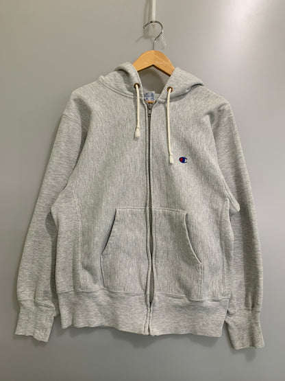 【中古品】【メンズ】 CHAMPION チャンピオン REVERSE WEAVE ZIP HOODIE 90'S リバースウィーブ ジップ フーディー メンズ 90年代 ヴィンテージ 146-260717-em-05-min サイズ：M カラー：ライトグレー 万代Net店