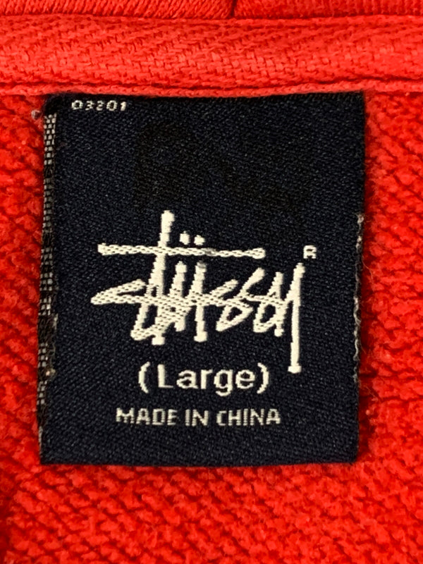 【現状渡し品】【メンズ】 STUSSY ステューシー ズッカロゴ フーディー 90'S 90年代 メンズ トップス パーカー 142-260717-em-02-min サイズ：Ｌ カラー：レッド 万代Net店