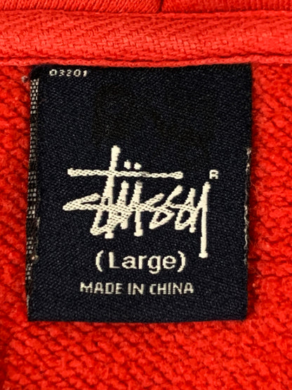【現状渡し品】【メンズ】 STUSSY ステューシー ズッカロゴ フーディー 90'S 90年代 メンズ トップス パーカー 142-260717-em-02-min サイズ：Ｌ カラー：レッド 万代Net店