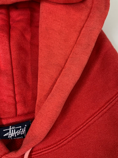 【現状渡し品】【メンズ】 STUSSY ステューシー ズッカロゴ フーディー 90'S 90年代 メンズ トップス パーカー 142-260717-em-02-min サイズ：Ｌ カラー：レッド 万代Net店