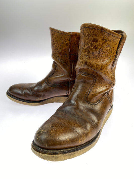【現状渡し品】【メンズ】 RED WING レッドウィング 90'S 犬タグ PECOS BOOTS 靴 シューズ ペコスブーツ ヴィンテージ 164-260719-AS-23-min サイズ：8E カラー：ブラウン 万代Net店