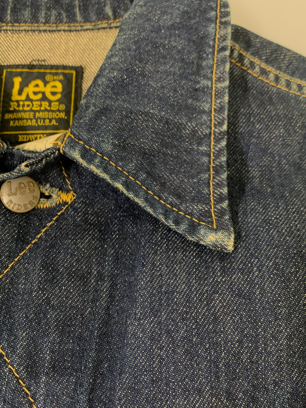 【中古品】【メンズ】 LEE リー 0424 日本製 101復刻 DENIM JACKET デニムジャケット アウター 146-260718-AS-19-min サイズ：M カラー：インディゴ 万代Net店
