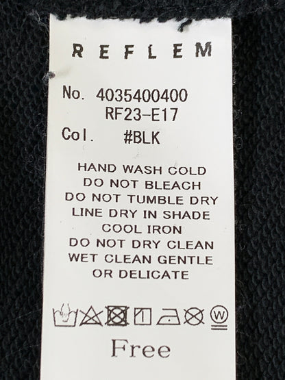 【中古品】【レディース】 REFLEM レフレム ツノ付きピグメント LS ZIP PARKA ロングスリーブ ジップ パーカー RF23-E17 フーディ 170-260922-hu-61-min サイズ：Free カラー：ブラック 万代Net店