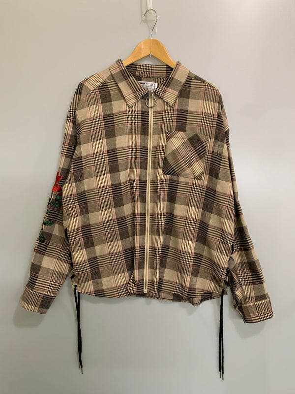 【中古品】【メンズ】 LEGENDA レジェンダ LES159 スリーブバラ刺繍 サイドレースアップジャケット ライトアウター 142-260718-AS-18-min サイズ：下記参照 カラー：ベージュ系 万代Net店