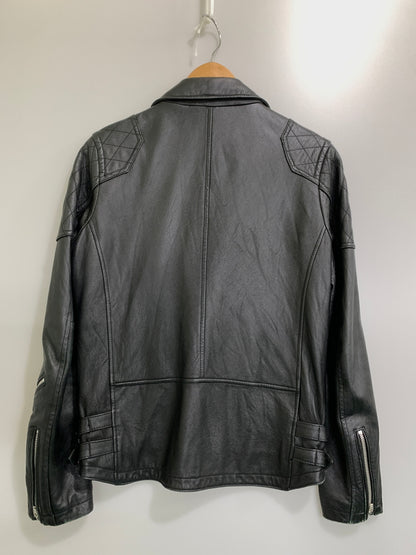 【中古品】【メンズ】 JACK ROSE ジャックローズ ダブルライダースジャケット 290706J メンズ アウター レザージャケット 羊革 ラムレザー 147-260731-em-70-min サイズ：3 カラー：ブラック 万代Net店