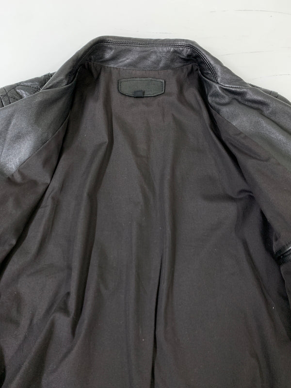 【中古品】【メンズ】 JACK ROSE ジャックローズ ダブルライダースジャケット 290706J メンズ アウター レザージャケット 羊革 ラムレザー 147-260731-em-70-min サイズ：3 カラー：ブラック 万代Net店