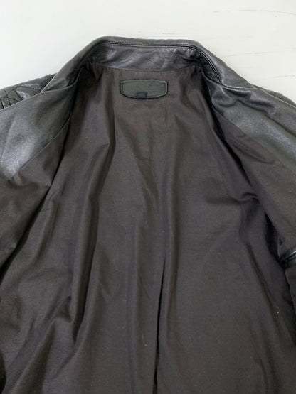 【中古品】【メンズ】 JACK ROSE ジャックローズ ダブルライダースジャケット 290706J メンズ アウター レザージャケット 羊革 ラムレザー 147-260731-em-70-min サイズ：3 カラー：ブラック 万代Net店