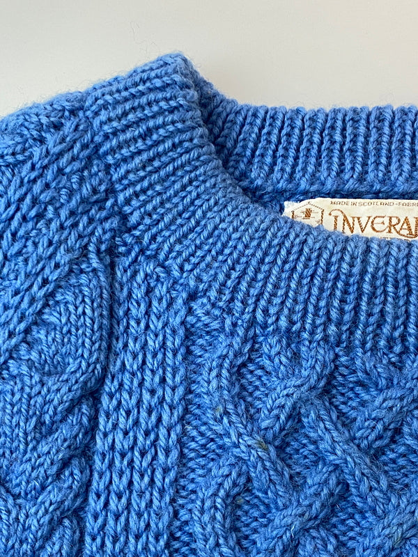 【中古品】【メンズ】 INVERALLAN インバーアラン 1A クルーネックニット メンズ セーター トップス クルーネック ハンドニット 141-260717-em-28-min カラー：ブルー 万代Net店