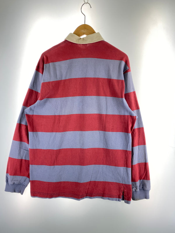 【中古品】【メンズ】 POLO RALPH LAUREN ポロ ラルフローレン ラガーシャツ USA製 トップス 146-260727-jt-22-min サイズ：M カラー：グレー/レッド 万代Net店