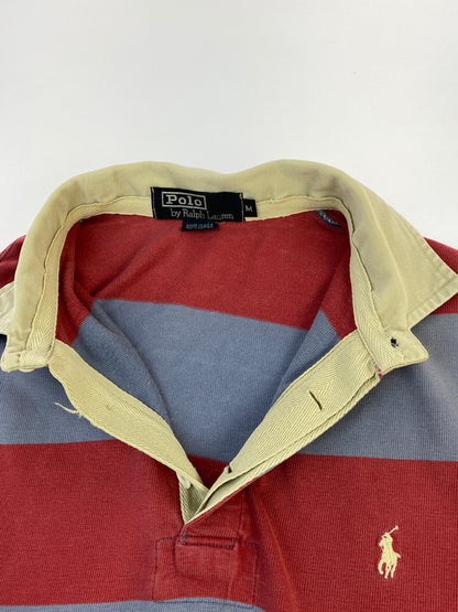 【中古品】【メンズ】 POLO RALPH LAUREN ポロ ラルフローレン ラガーシャツ USA製 トップス 146-260727-jt-22-min サイズ：M カラー：グレー/レッド 万代Net店