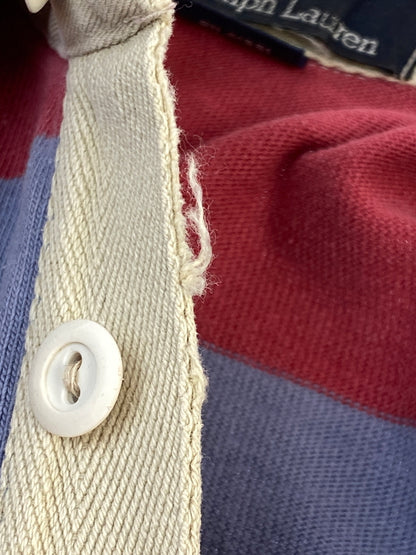 【中古品】【メンズ】 POLO RALPH LAUREN ポロ ラルフローレン ラガーシャツ USA製 トップス 146-260727-jt-22-min サイズ：M カラー：グレー/レッド 万代Net店