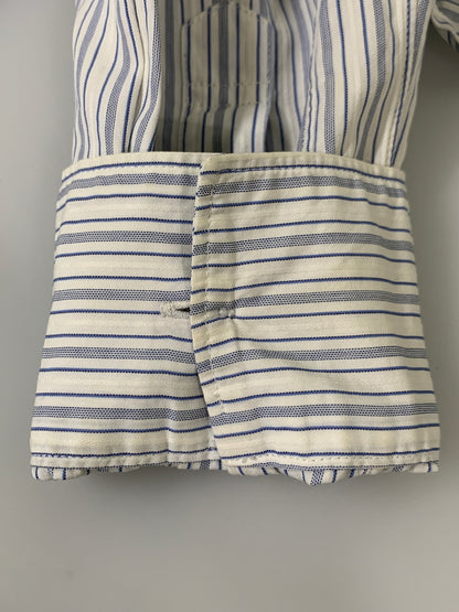 【中古品】【メンズ】 COMME DES GARCONS SHIRT コムデギャルソンシャツ ストライプシャツ ロングスリーブ 140-260718-AS-3-min サイズ：S カラー：ブルー/ホワイト 万代Net店