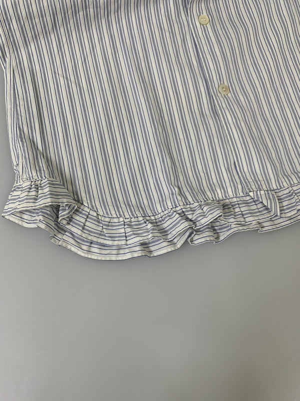 【中古品】【メンズ】 COMME DES GARCONS SHIRT コムデギャルソンシャツ ストライプシャツ ロングスリーブ 140-260718-AS-3-min サイズ：S カラー：ブルー/ホワイト 万代Net店