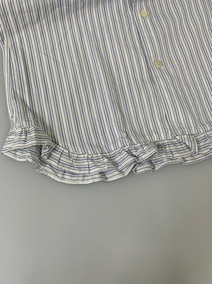 【中古品】【メンズ】 COMME DES GARCONS SHIRT コムデギャルソンシャツ ストライプシャツ ロングスリーブ 140-260718-AS-3-min サイズ：S カラー：ブルー/ホワイト 万代Net店